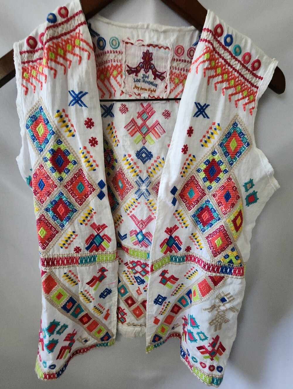 Johnny Was Linen Vest. Size Small
